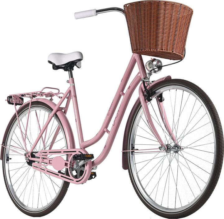 Damenrad 28" Classic Premium 1 Gang RH 53 cm mit Korb (53 cm)