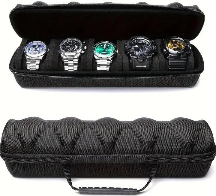 Image du produit Dema Etui rigide pour montres Etui de voyage pour montres avec 5 compartiments