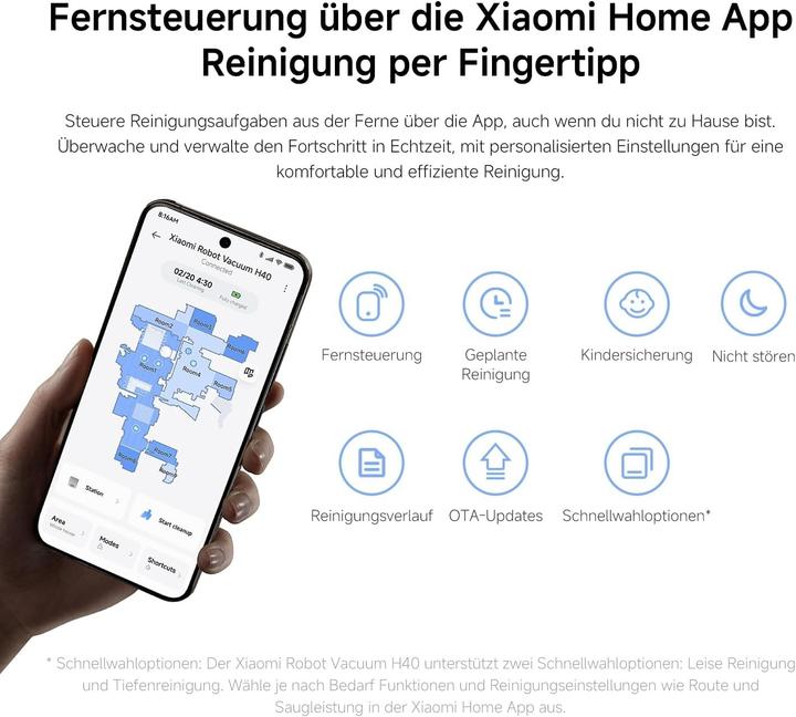 Image du produit Xiaomi H40 (10000 Pa, Torchon d'essuyage)