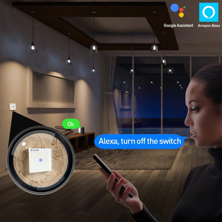 Immagine prodotto Tellur Interruttore WiFi intelligente, SS1N 1 porta 1800W 10A