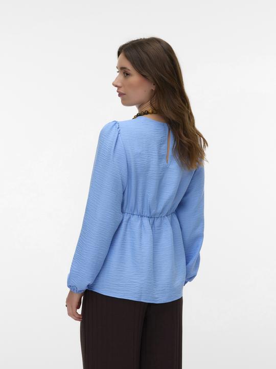 Immagine prodotto Mamalicious Normal geschnitten Rundhals Elastische Bündchen Puffärmel Top Bluse (L)