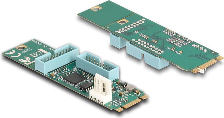 Actual product image Delock Converter M.2 Key B+M plug to 4 x USB 5 Gbps Type-A (USB 3.0)
