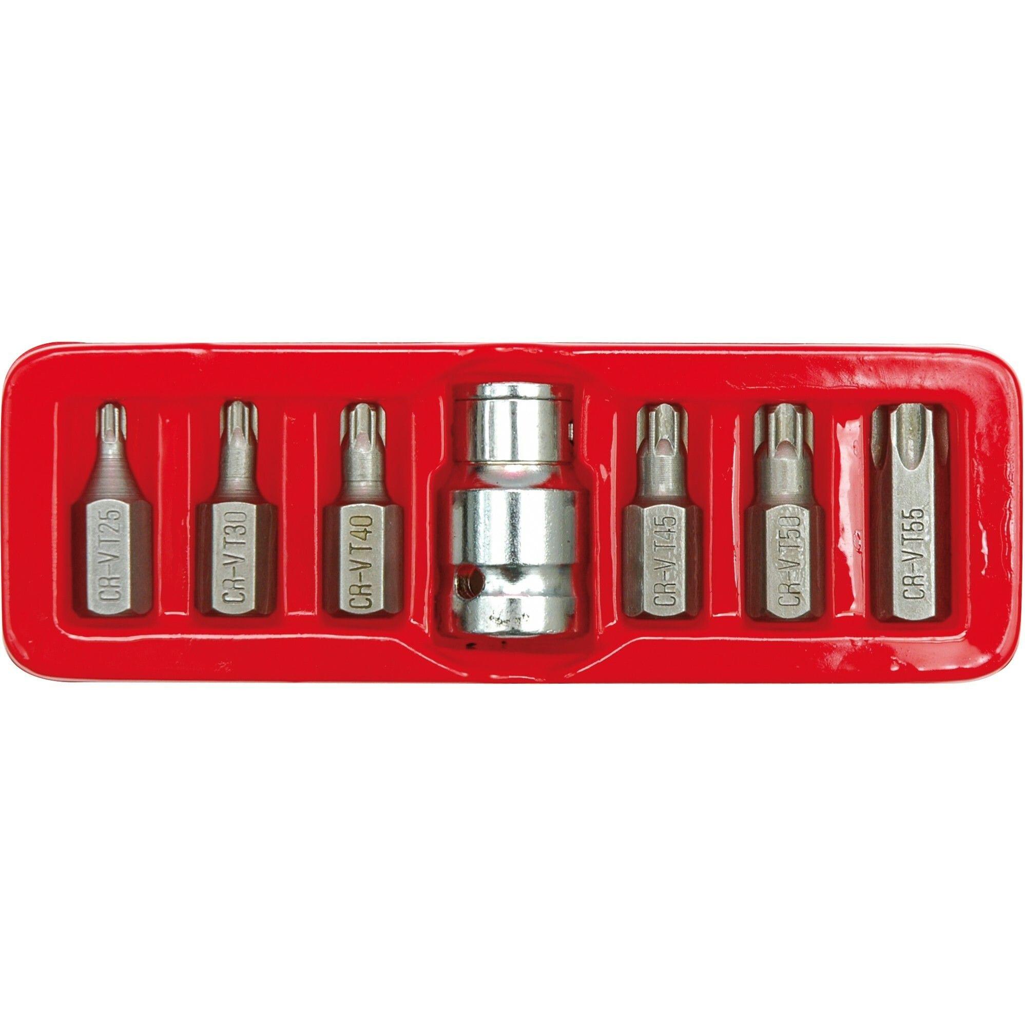 Toya, Chiave a bussola, Set di punte CrV TORX 7 pezzi.