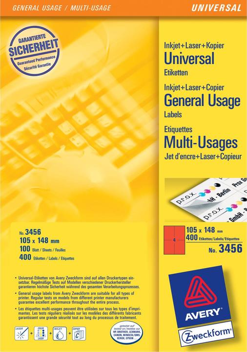 Actual product image Avery Organisational labels