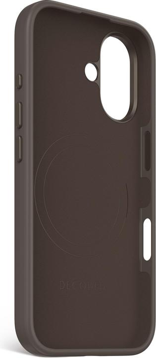 Actual product image Decoded AntiMicrobial Silicone Backcover with MagSafe for iPhone 16 - Dark Brown (Apple iPhone 16)