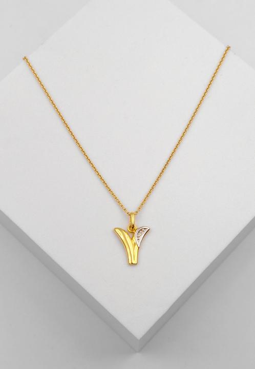 Image du produit Muau Lettre (750, Or blanc, Or jaune 18 carats)