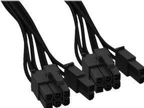 Actual product image be quiet! CP-6620 PCIe dual cable for modular power supplies