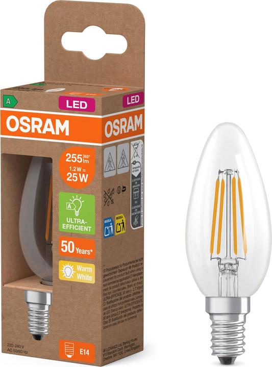 Produktbild Steffen Osram LED Classic B E14 240V 1.2W 255lm WW (E14, 255 lm, 1x)