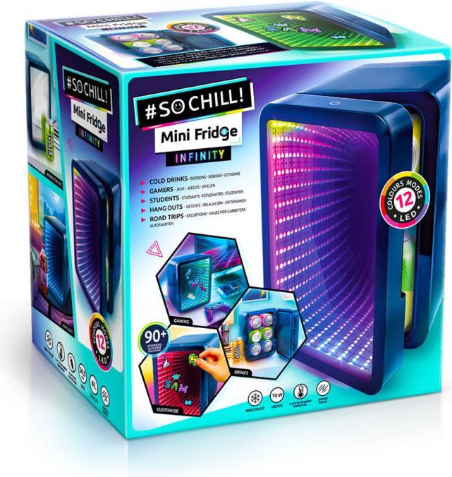 Image du produit Canal Toys – So Chill Mini Fridge Infinity INF 041– Mini Kühlschrank mit LED-Spiegel – Kosmetik Kühl (4 l)