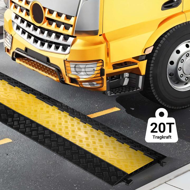 Produktbild Wiltec Kanal Kabelbrücke 50t 40km/h Überfahrschutz 95x54x5,5cm Kabelkanal Kabel (Kabelbrücke, 950 mm)