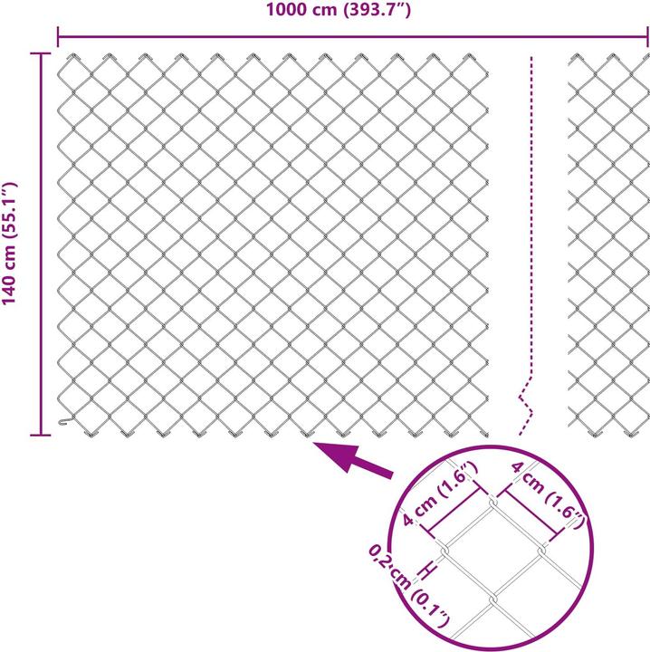 Produktbild vidaXL Outdoor-Zaun