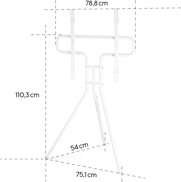 Image du produit Hama Easel Design - Support pour téléviseur - métal - blanc - Taille d'écran : 94-191 cm (40 kg, 37" - 75")