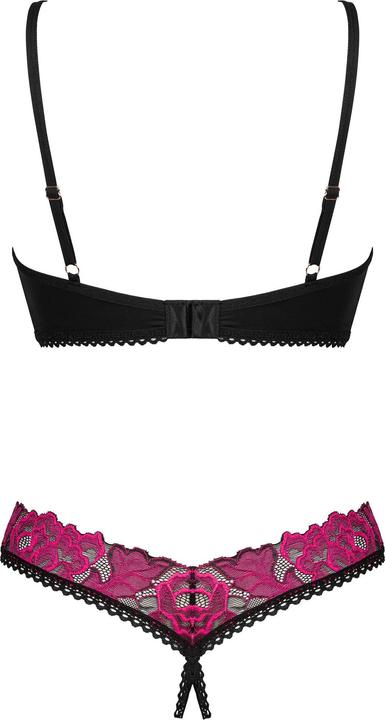 Produktbild Obsessive Ouvert BHSet Schwarz/Lila (L, XL)