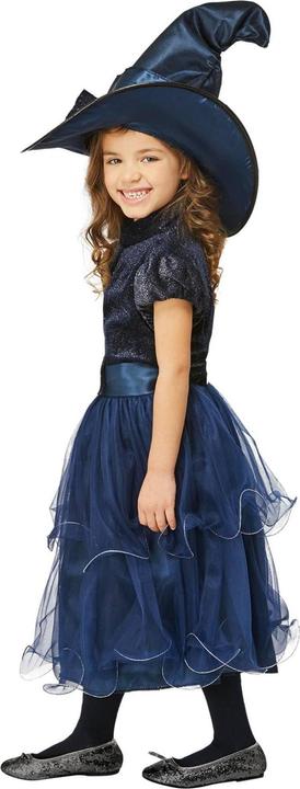 Actual product image Smiffys Girls Deluxe Midnight Witch Costume (128, 134)