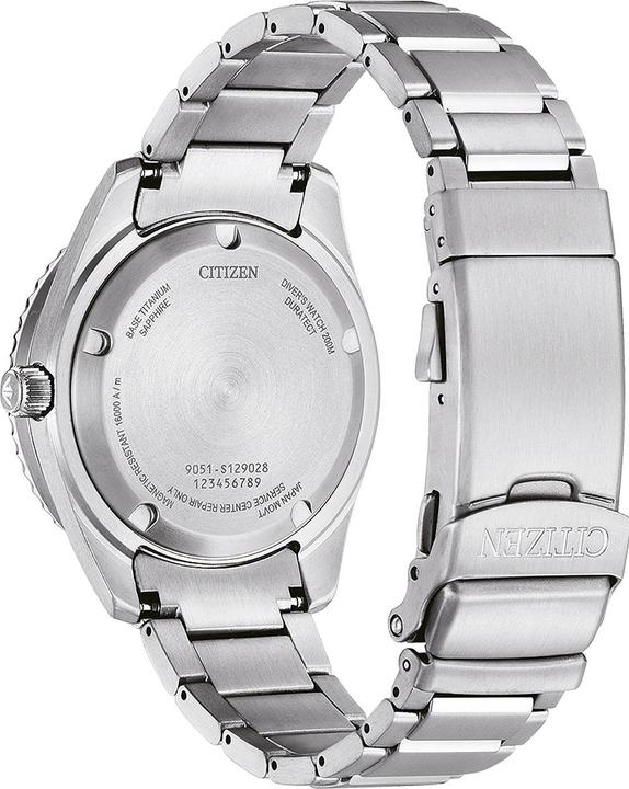 Actual product image Citizen Promaster Marine Automatic Diver's Super Titanium NB6021-68L (Watch with gemstone, 41 mm)