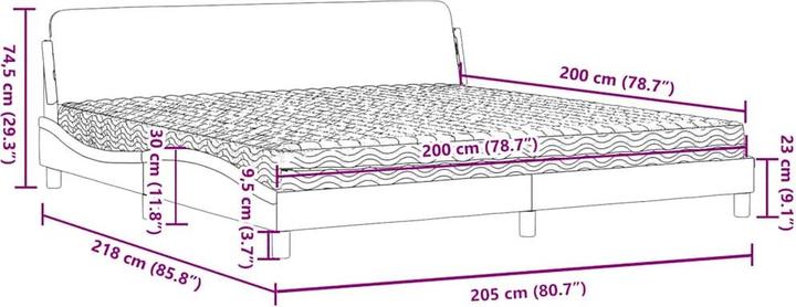 Image du produit vidaXL Bett (200 x 200 cm)