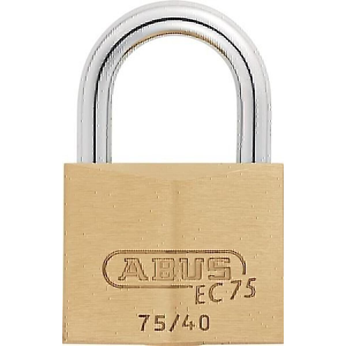 Abus, Vorhängeschloss, Zylindervorhangschloss 75/40 gl.-7341 Schlosskörperbreite 39,5 mm Messing gleichschliessend