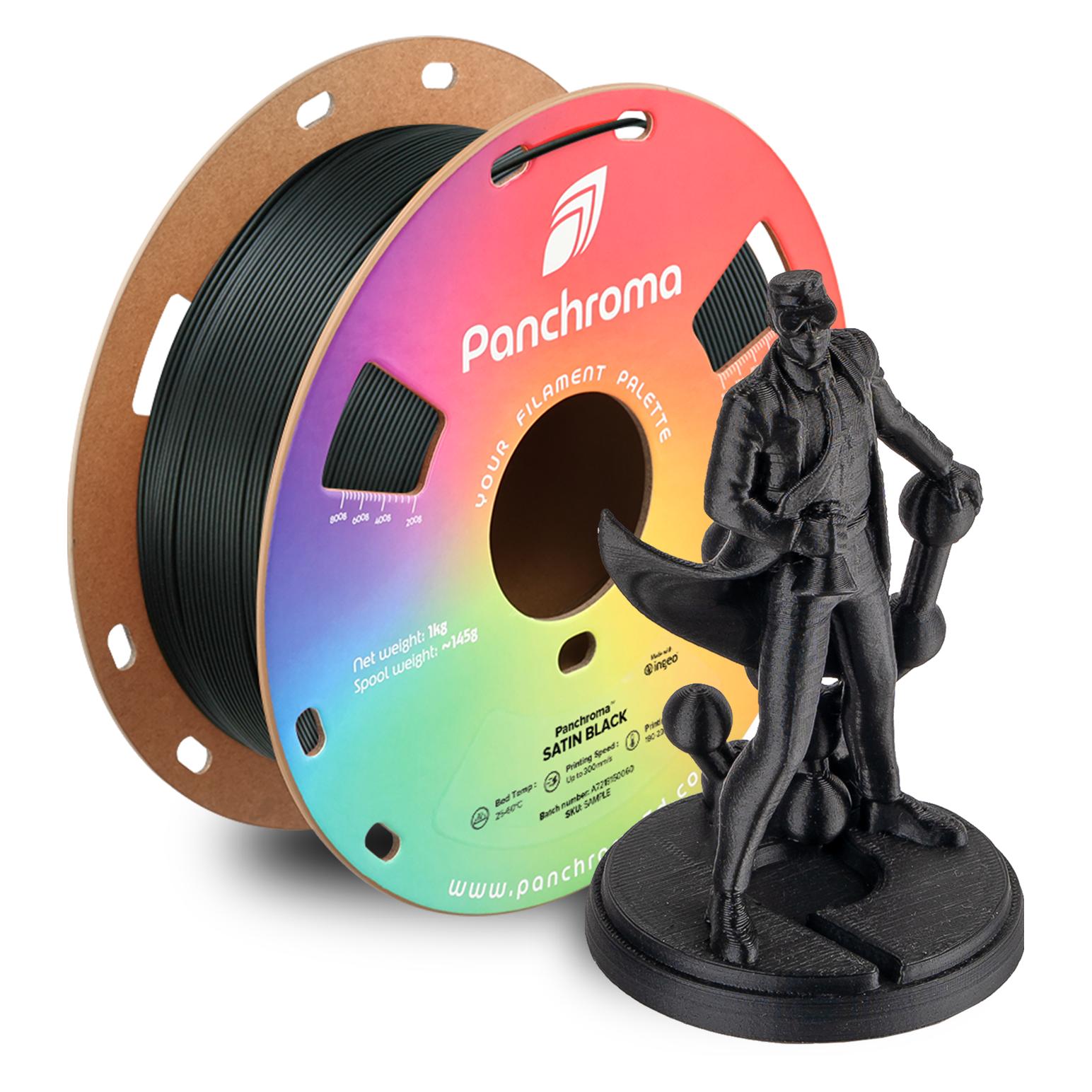 Polymaker Panchroma™ Pla Satin (Pla, 1.75 mm, 1000 g, Schwarz), 3D Filament, Schwarz