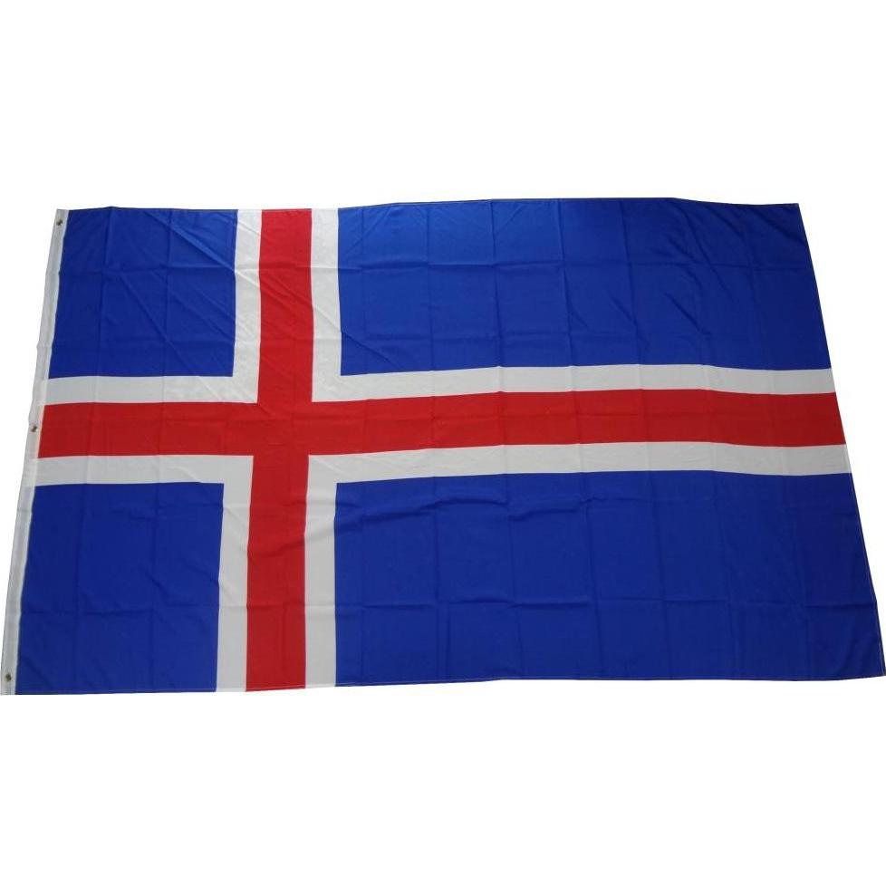 trends4cents, Fahne, Flagge Island 90 x 150 cm Fahne mit 2 Ösen 100g/m² Stoffgewicht