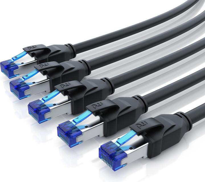 Image du produit Primewire 5x CAT 8.1 Netzwerkkabel 40 Gbits, LAN Kabel Patchkabel, CAT 8 Gigabit Ethernet Cable, RJ45 Stecker (S/FTP, CAT8.1, 0.50 m)