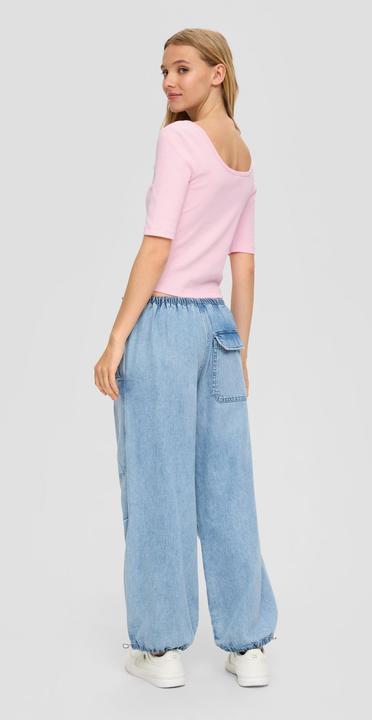 Produktbild S.Oliver T-Shirt Rippshirt mit tiefem Rundhalsausschnitt (XXL)