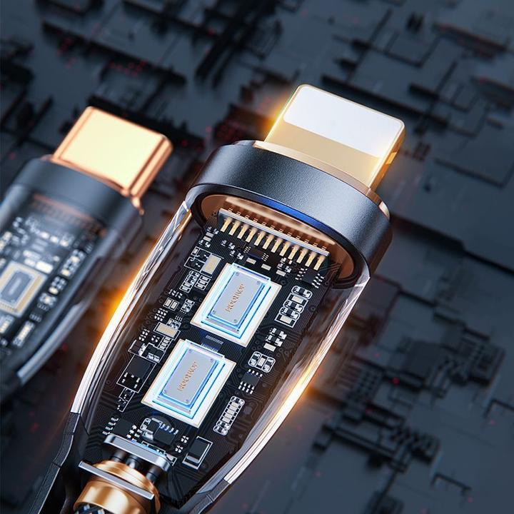 Actual product image Joyroom S-CL020A3 20W Type-C to Lightning Intelligent Power-Off Fast Charging Cable 1.2m-Black (1.20 m, USB 2.0, 20 W)