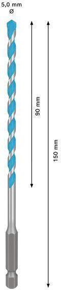Image du produit Bosch Professional Zubehör Foret EXPERT HEX-9 Multi Construction, 5 x 90 x 150 mm (5 mm)