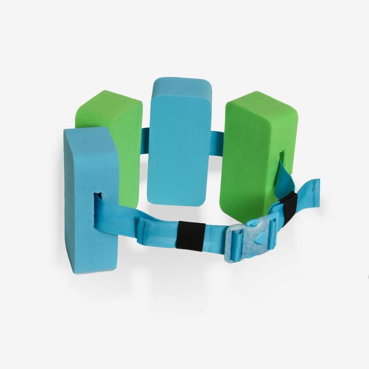 Actual product image Nabaiji Swimming belt 15-60 kg with blue green foam floats