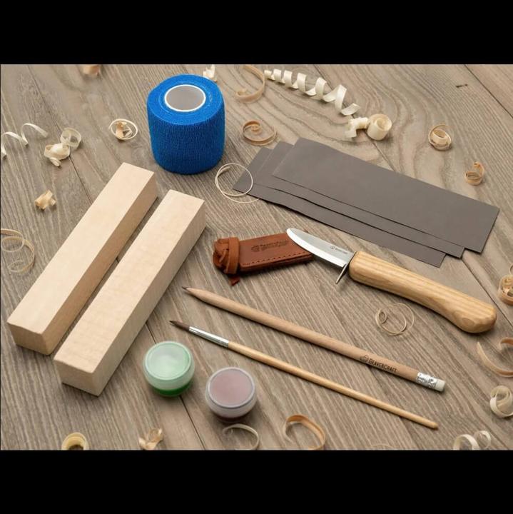 Actual product image Beaver Craft Children's spruce carving set