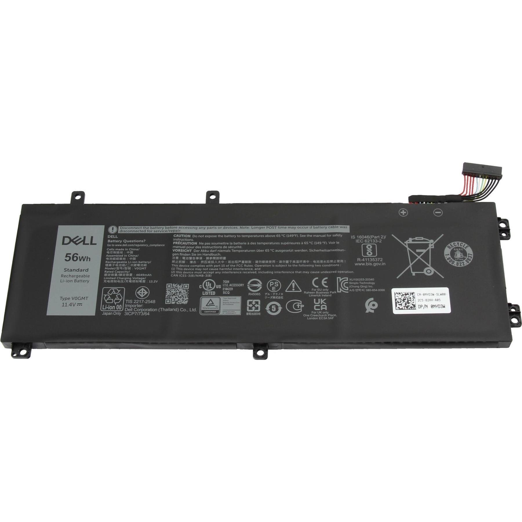 Dell H5H20 (3 Zellen, 4900 mAh), Notebook Akku