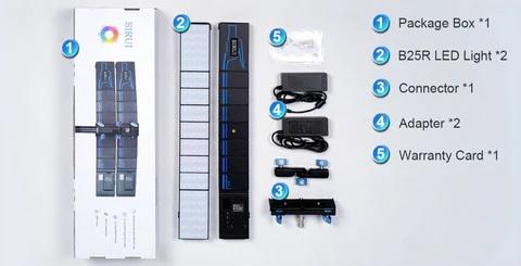 Immagine prodotto Sirui Dragon B25R-D Set di 2 pannelli LED RGB piegabili da 25W per foto e video