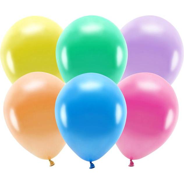 Partydeco Eco Balloons 26cm metallic, mix (1 pkt / 100 pc.)