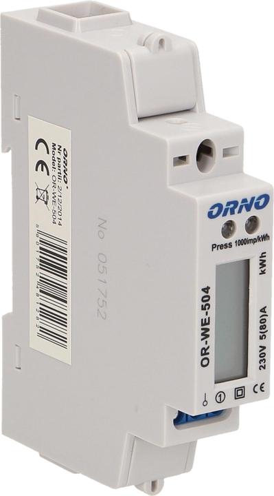 Produktbild MGA Orno Elektrozähler Strom zähler Wattmeter Digitale 230V 5(40) A, weiss