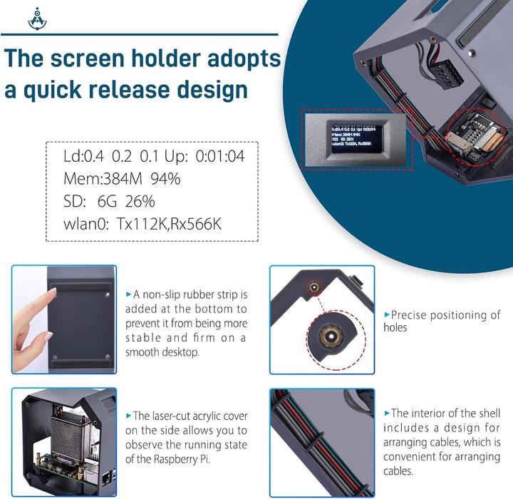 Actual product image GeeekPi Mini Tower-Gehäuse für Raspberry Pi 5