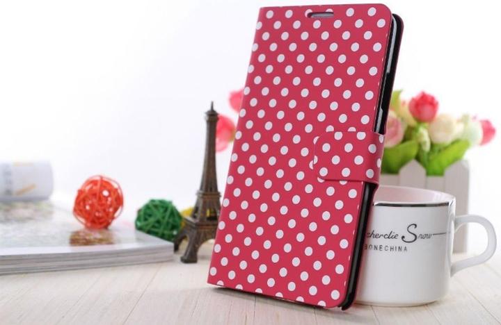 Produktbild König Design Schutzhülle Tasche (Flip Quer) für Handy Apple iPhone 4 & 4s Pink / Weiss (Apple iPhone 4, Apple iPhone 4s)