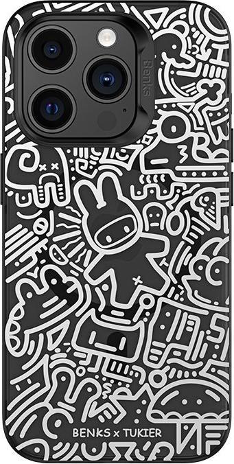 Actual product image Benks Collaboration Case iPhone 15 Pro Max - Black White Rabbit (Apple iPhone 15 Pro Max)