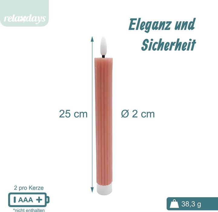 Productafbeelding Relaxdays 2x LED-Stabkerzen (2x)