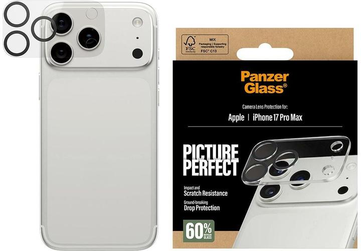 Produktbild PanzerGlass ® PicturePerfect Kameraschutz iPhone 17 Pro Max (1 Stück, Apple iPhone 17 Pro Max)