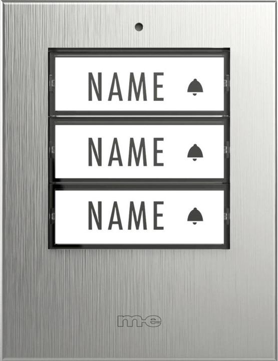 Image du produit M-E Sonnette sans fil Bell-503 TX-EG 3-maison familiale en acier inoxydable brossé