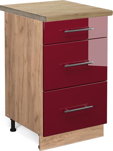 Bordeaux high gloss, Gold power oak, Red