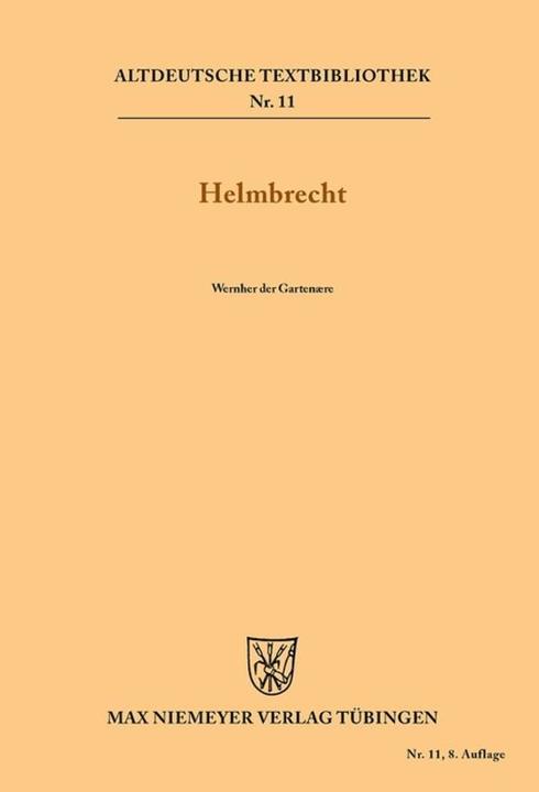 Produktbild Helmbrecht (Deutsch, Wernher der Gartenaere, 1968)