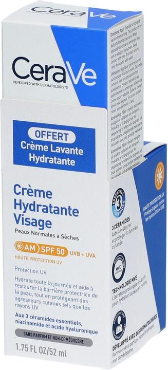 Image du produit CeraVe Spf 50 Moisturising Set For Normal To Dry Skin (Kit de soins du visage)