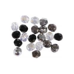 Rayher Glas Schliffperle, 6mm ø, kristall, 50 Stück