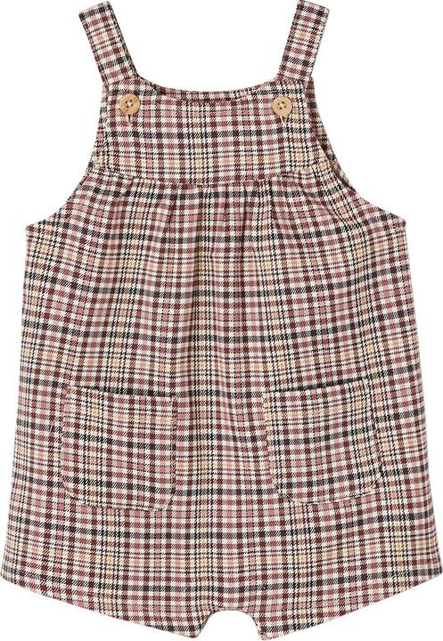 Produktbild Vertbaudet Mädchen Baby-Set: karierte Latz-Shorts, Shirt & Haarband (68)