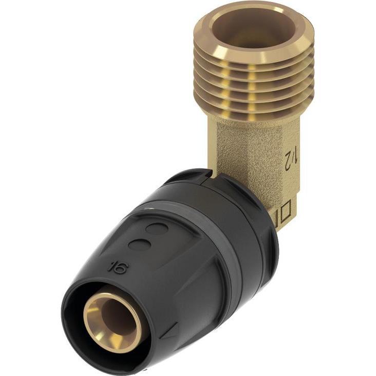 TECE, Rohrverbindungstechnik, TECElogo Push Winkelübergangsnippel, Standard Messing (Winkelverbindung)