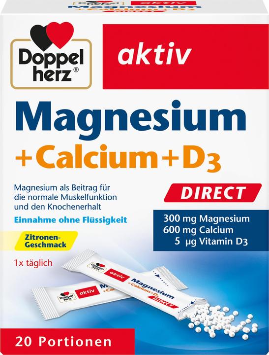Actual product image Queisser Pharma Doppelherz Magnesium+Ca+D3 (20 pcs., Granulate)
