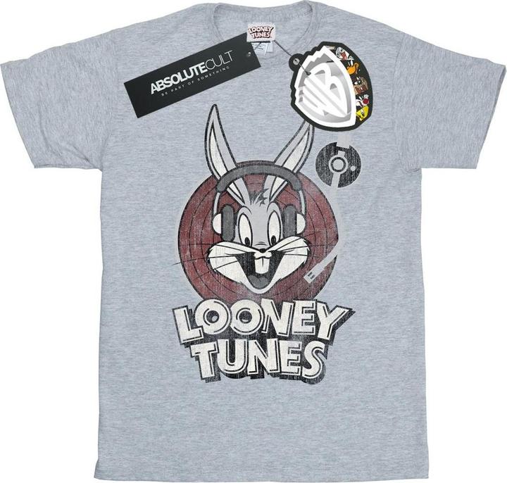 Immagine prodotto Looney Tunes Bugs Bunny Circle Logo Maglietta Ragazze (140, 146)