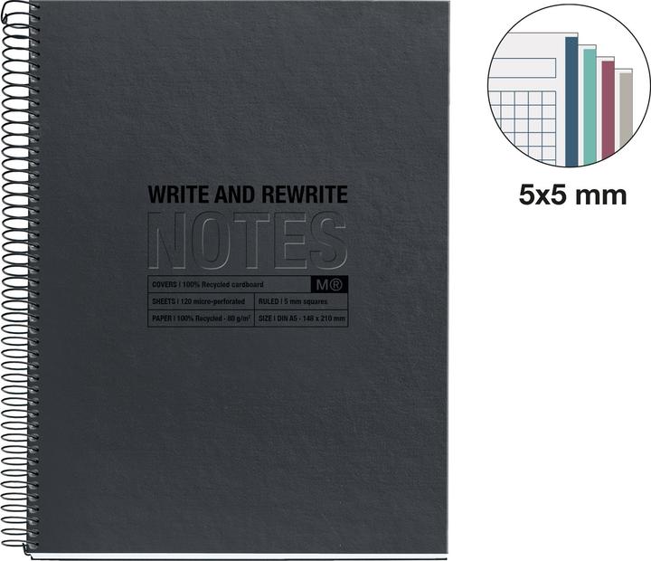 Actual product image Miquelrius Message Notebook (A5, Checked)