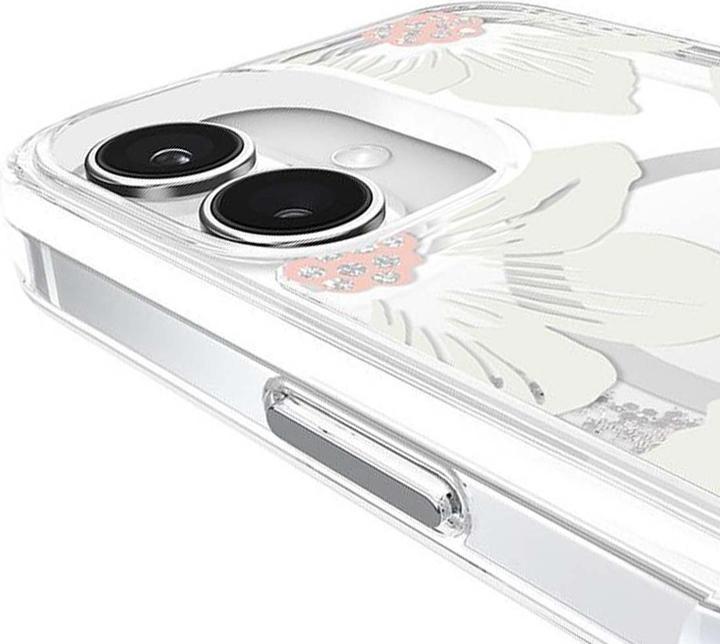 Immagine prodotto Kate Spade Liquid Glitter MagSafe - Custodia per iPhone 16 (Hollyhock Floral) (Apple iPhone 16)