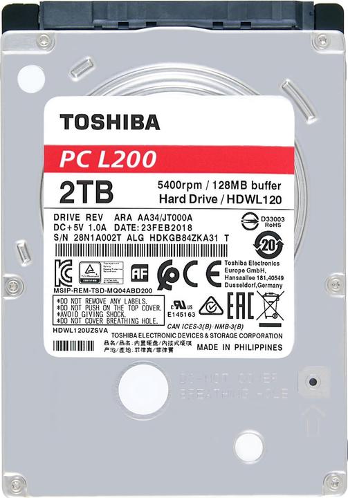 Produktbild Toshiba L200 (2 TB, 2.5")